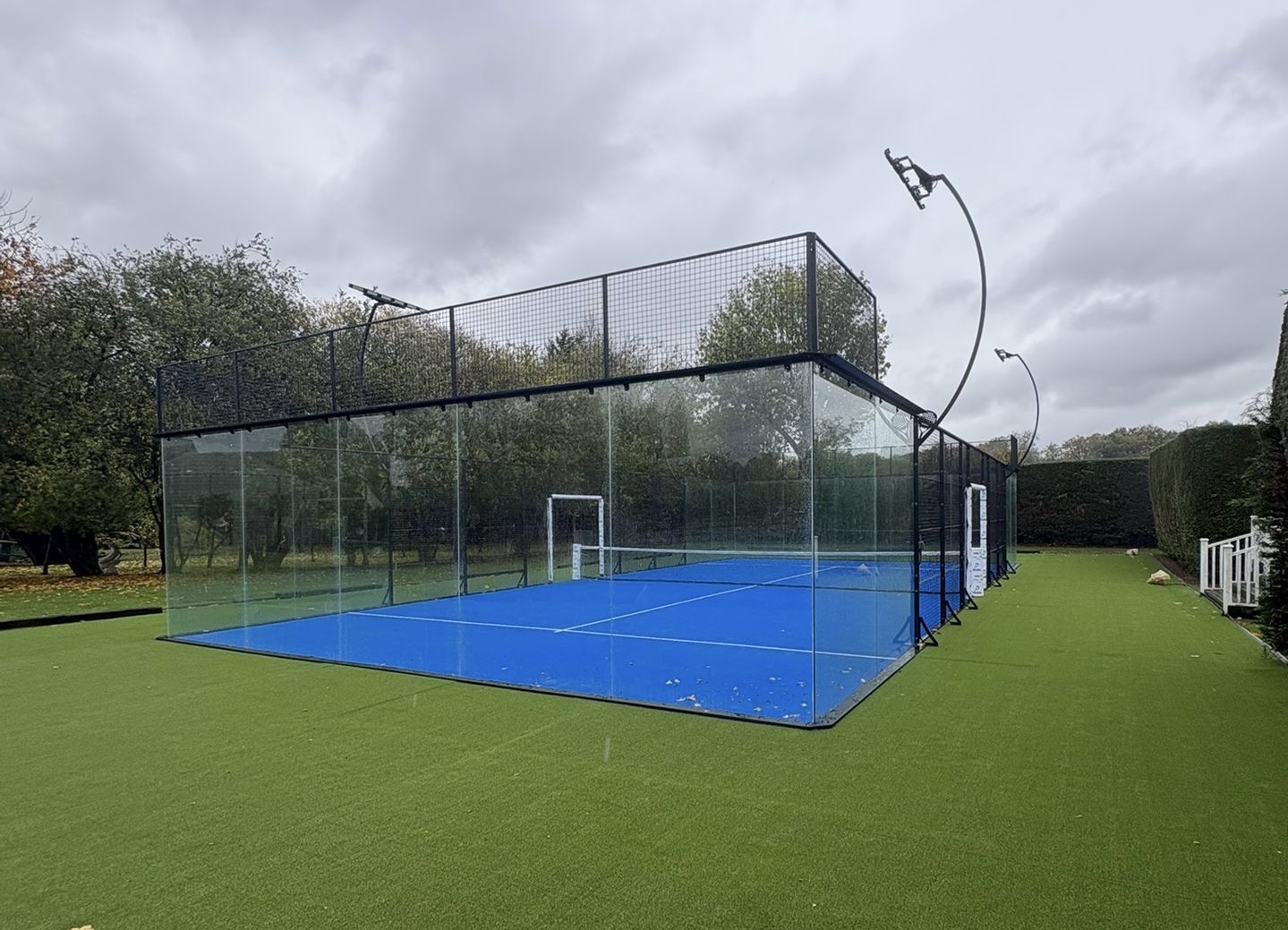 Glass padel court