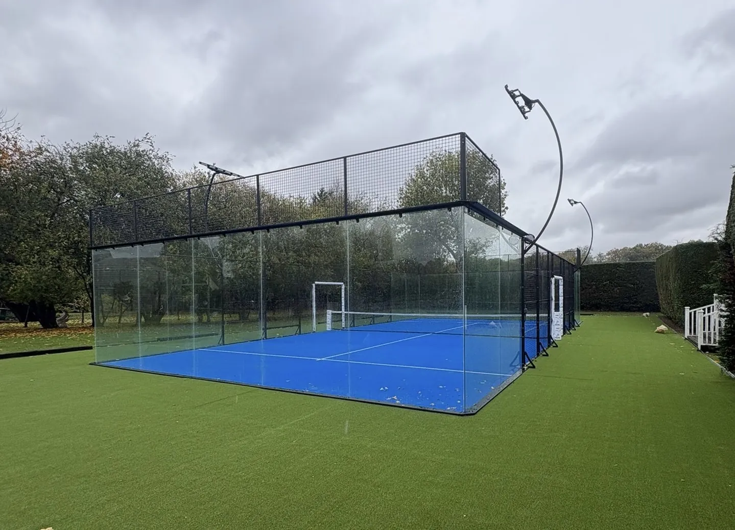 Glass padel court